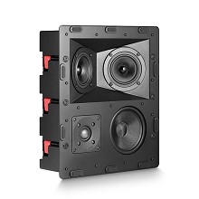 MKS-IW150T, Tripole In Wall Surround Speakers, Satin Black With White Grille: Pair